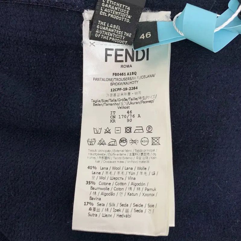 Fendi Fendi Men's Casual Pants in Dark Blue 0089 Size US 27 - 7 Thumbnail
