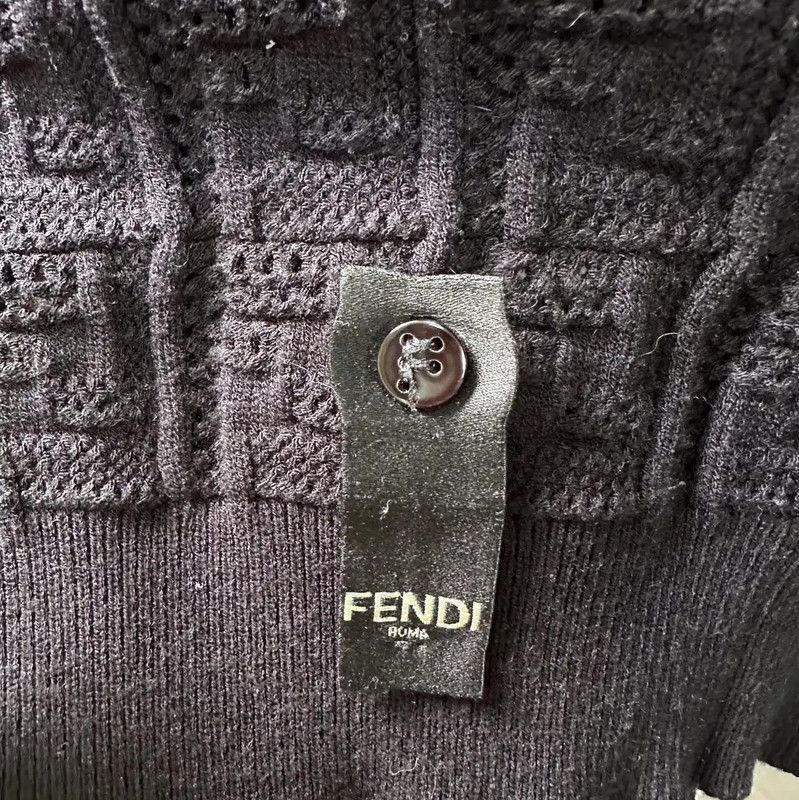 Fendi Fendi Black Cotton Men's Knit Sweater 0089 Size US S / EU 44-46 / 1 - 4 Thumbnail