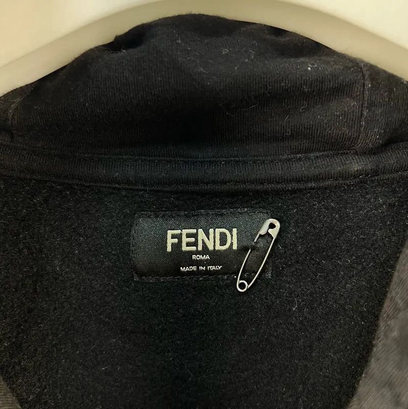 Fendi Fendi Black Cotton Hoodie with Double F Design 0089 Size US M / EU 48-50 / 2 - 4 Thumbnail