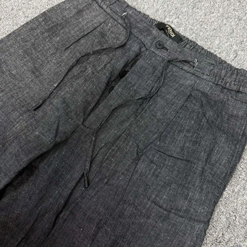 Fendi Fendi Men's Casual Gray Cotton Pants 0089 Size US 28 / EU 44 - 2 Thumbnail