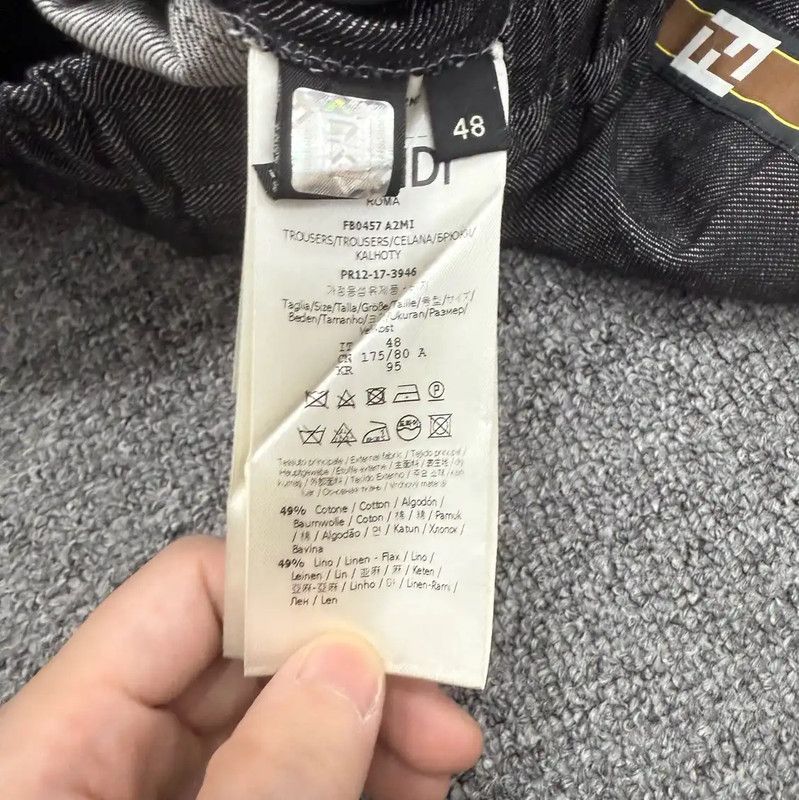 Fendi Fendi Men's Casual Gray Cotton Pants 0089 Size US 28 / EU 44 - 4 Thumbnail
