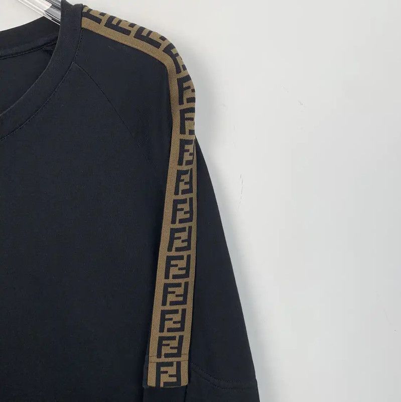 Fendi Fendi Black Cotton Men's Sweatshirt XXL 0089 Size US XXL / EU 58 / 5 - 5 Thumbnail