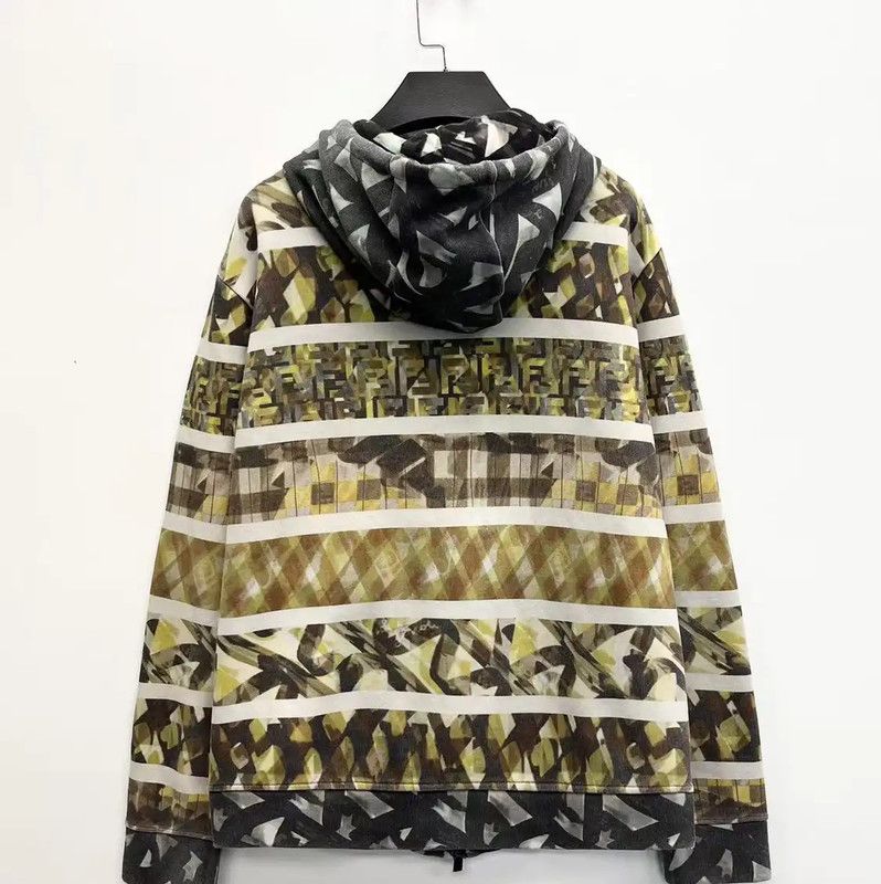 Fendi Fendi Multicolor Cotton Hoodie for Men 0089 Size US M / EU 48-50 / 2 - 2 Thumbnail