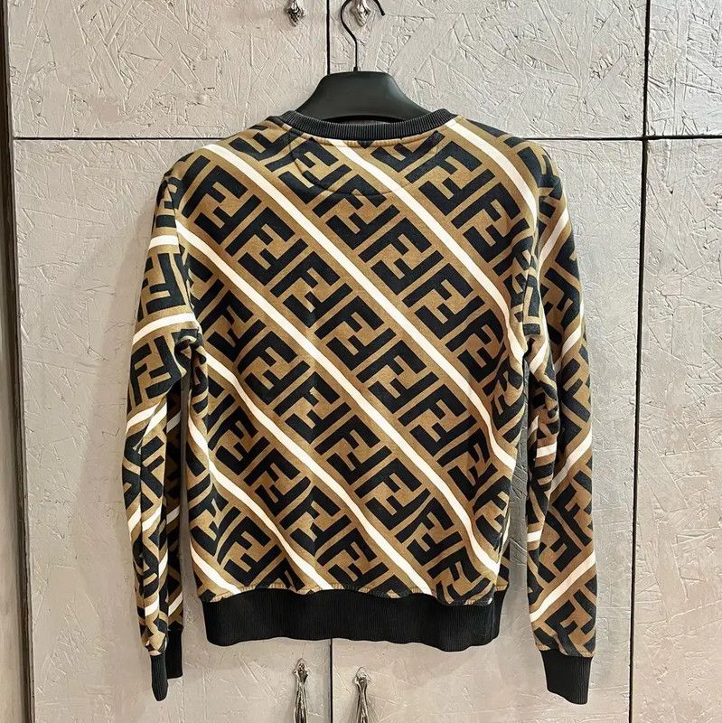 Fendi Fendi Brown Cotton Men's Sweatshirt 0089 Size US S / EU 44-46 / 1 - 2 Thumbnail