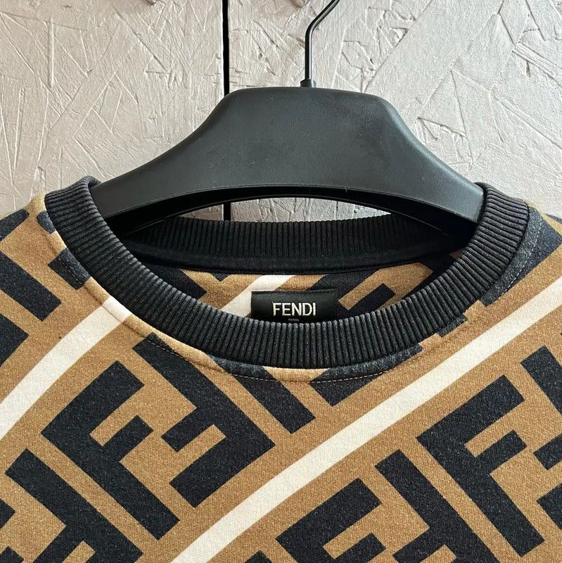 Fendi Fendi Brown Cotton Men's Sweatshirt 0089 Size US S / EU 44-46 / 1 - 4 Thumbnail