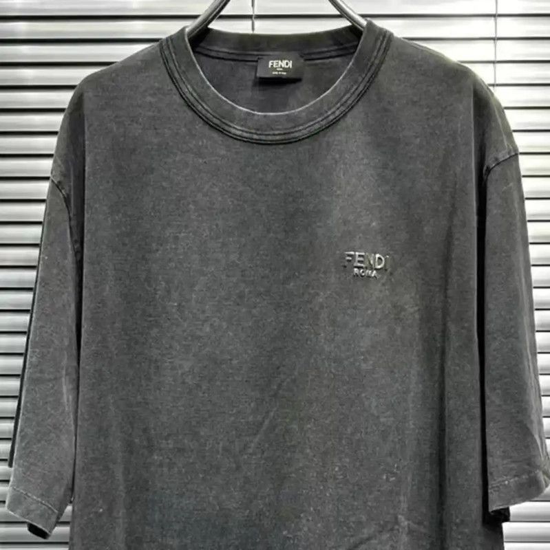 Fendi Fendi Men's Summer Black Gray T-Shirt 0089 Size US L / EU 52-54 / 3 - 5 Thumbnail