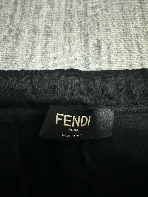 Fendi Fendi Black Wool Logo Embroidery Casual Pants 0089 Size US 34 / EU 50 - 3 Thumbnail