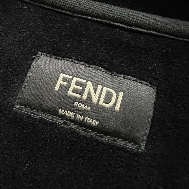 Fendi Fendi Black Logo Short Sleeve T-Shirt 0089 Size US M / EU 48-50 / 2 - 2 Thumbnail