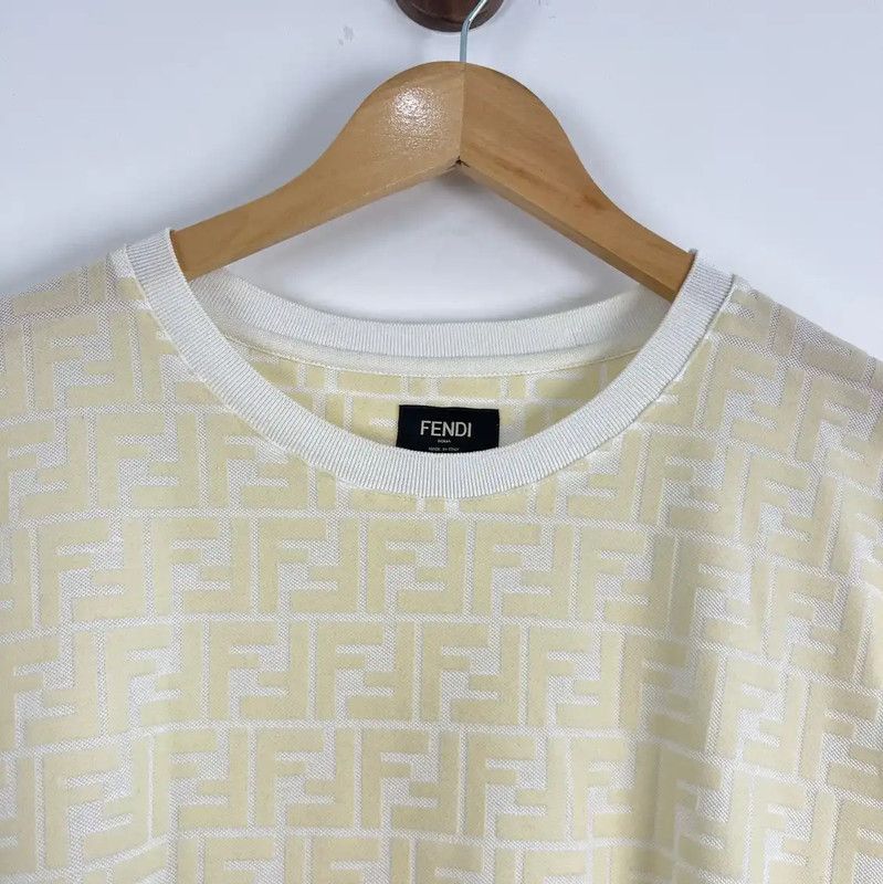 Fendi Fendi Color Block Cotton Men's T-Shirt 0089 Size US M / EU 48-50 / 2 - 3 Thumbnail