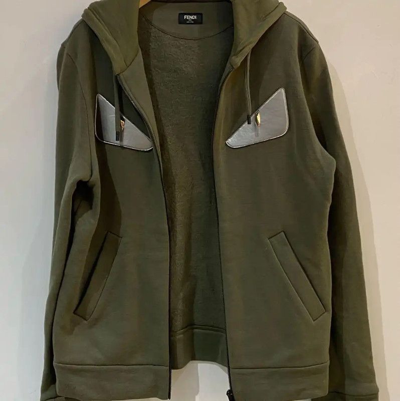Fendi Fendi Green Wool Men's Outerwear Jacket 0089 Size US M / EU 48-50 / 2 - 3 Thumbnail