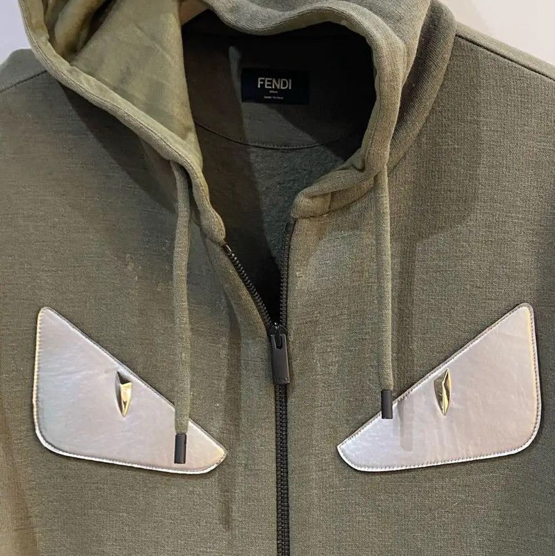 Fendi Fendi Green Wool Men's Outerwear Jacket 0089 Size US M / EU 48-50 / 2 - 4 Thumbnail