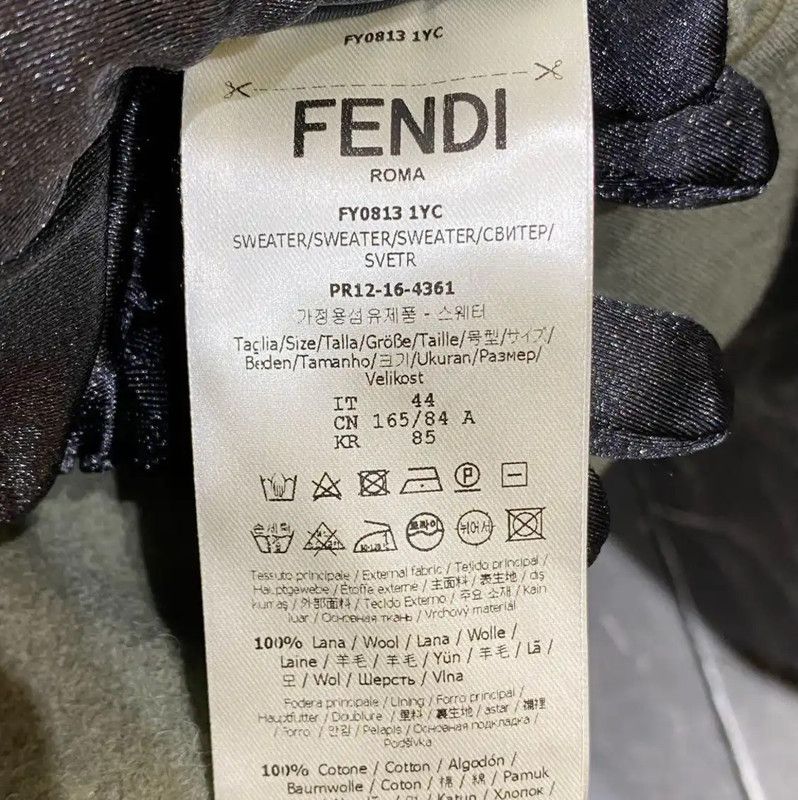 Fendi Fendi Green Wool Men's Outerwear Jacket 0089 Size US M / EU 48-50 / 2 - 10 Thumbnail
