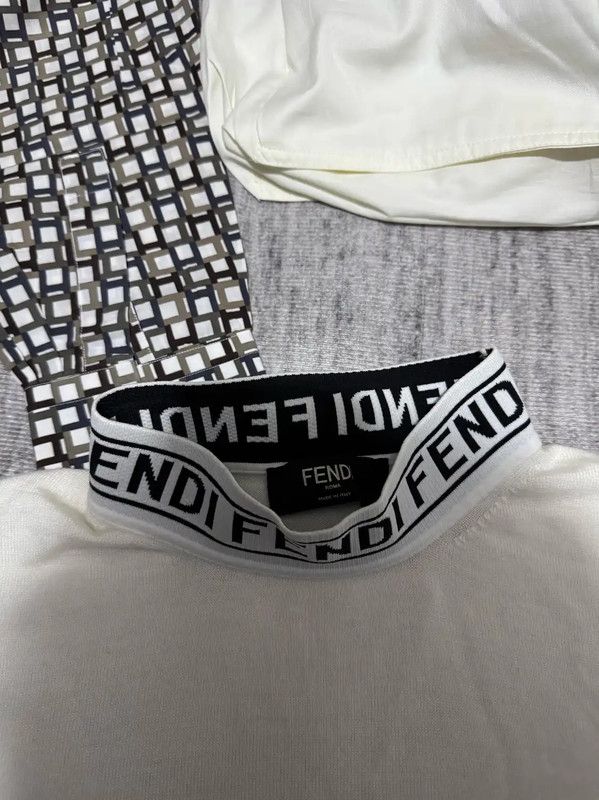 Fendi Fendi Men's Wool Logo Knit Sweater 0089 Size US M / EU 48-50 / 2 - 3 Thumbnail