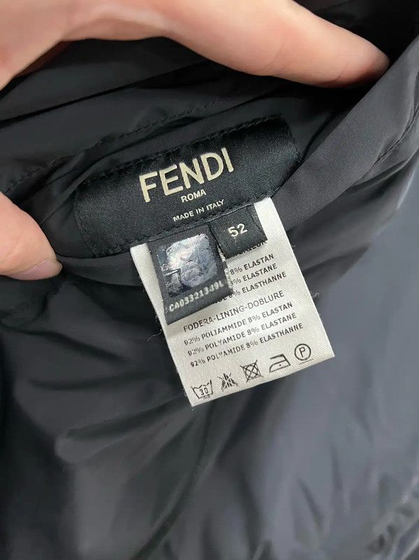 Fendi Fendi Blue Cotton Logo Long Sleeve Jacket 0089 Size US XL / EU 56 / 4 - 6 Thumbnail