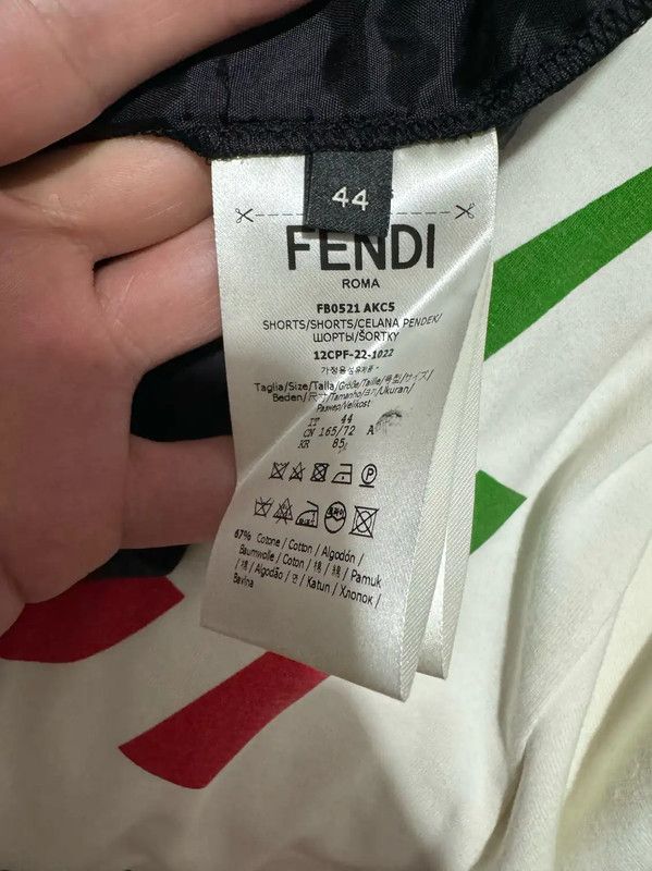 Fendi Fendi Black Cotton Logo Casual Shorts 0089 Size US 26 / EU 42 - 4 Thumbnail