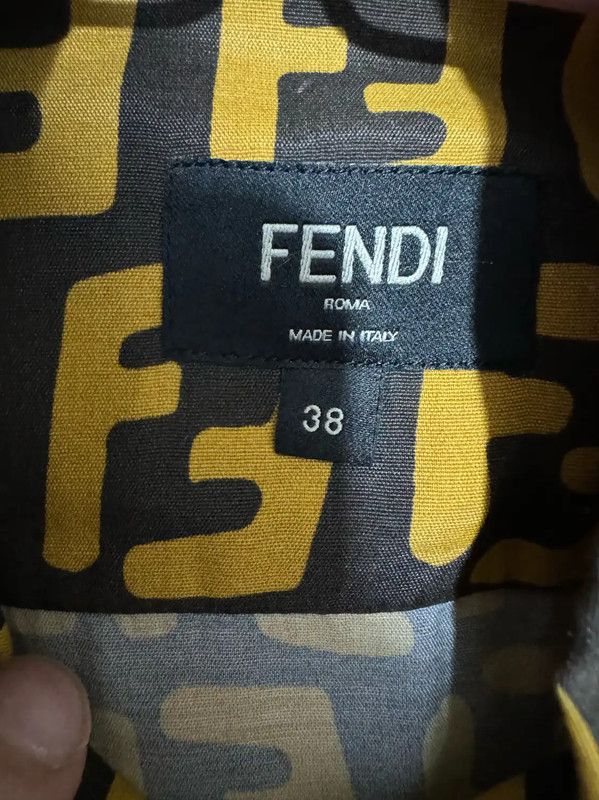 Fendi Fendi Men's Logo Silk Shirt 0089 Size US M / EU 48-50 / 2 - 3 Thumbnail