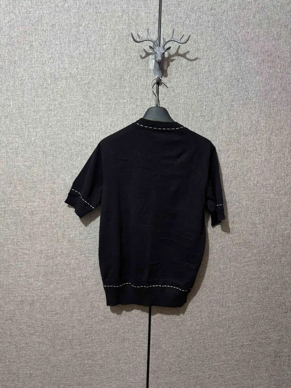 Fendi Fendi Black Cashmere Embroidered Logo Knit Top 0089 Size US S / EU 44-46 / 1 - 2 Thumbnail