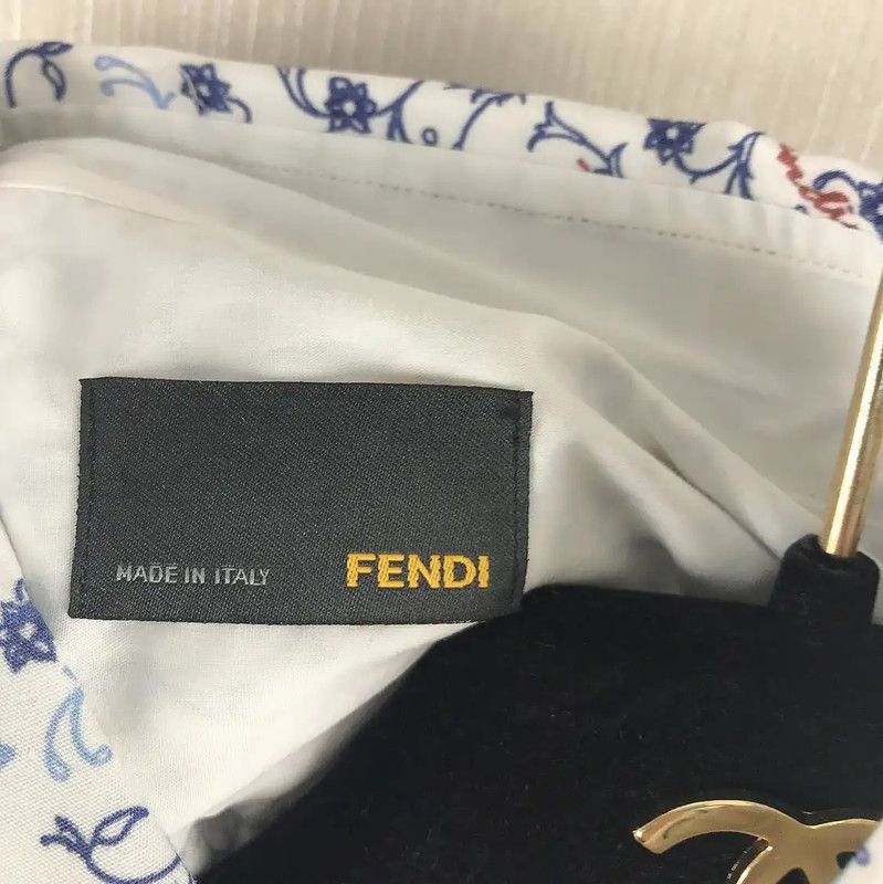Fendi Fendi White Cotton Long Sleeve Shirt for Men 0089 Size US XL / EU 56 / 4 - 3 Thumbnail