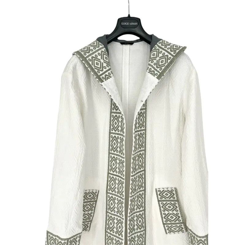 Fendi Fendi Men's White Cotton Coat with Hood 0089 Size US M / EU 48-50 / 2 - 2 Thumbnail