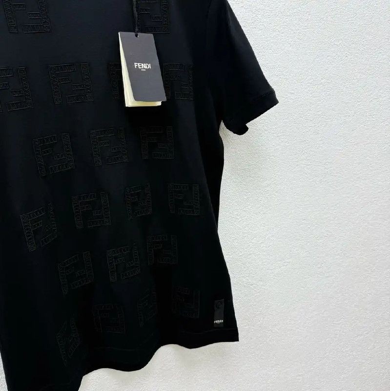 Fendi Fendi Black Cotton Short Sleeve Men's T-shirt 0089 Size US S / EU 44-46 / 1 - 2 Thumbnail