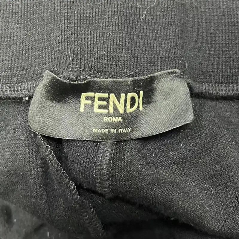 Fendi Fendi Black Cotton Casual Pants for Men 0089 Size US 44 / EU 60 - 2 Thumbnail