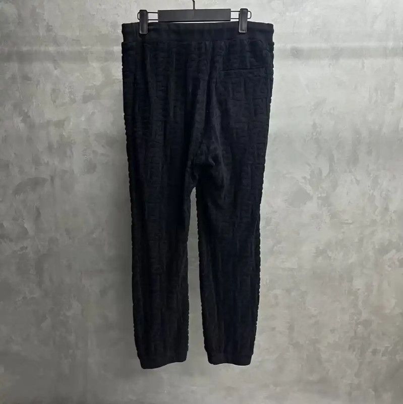Fendi Fendi Black Cotton Casual Pants for Men 0089 Size US 44 / EU 60 - 4 Thumbnail
