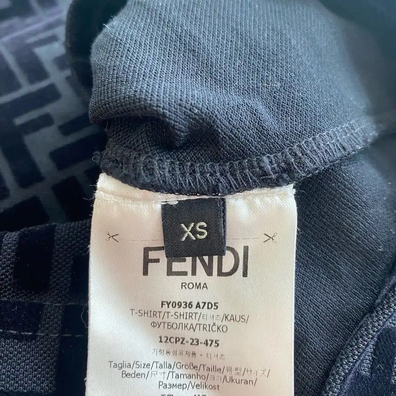 Fendi Fendi Black Cotton Short Sleeve T-Shirt 0089 Size US XS / EU 42 / 0 - 4 Thumbnail