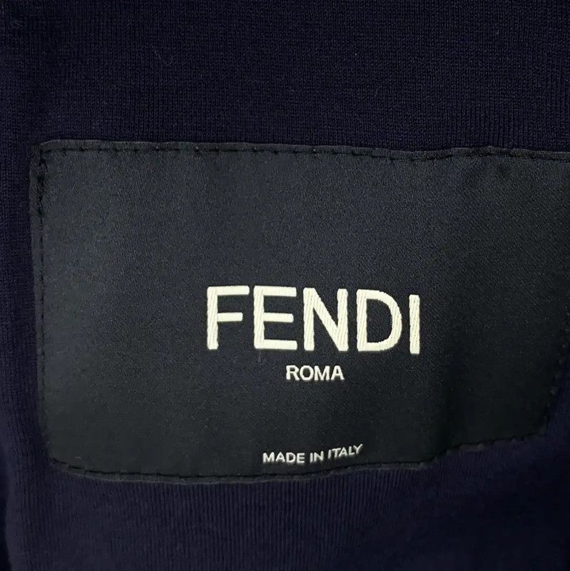 Fendi Fendi Men's Navy Blue Jacket with Unique Design 0089 Size US L / EU 52-54 / 3 - 6 Thumbnail