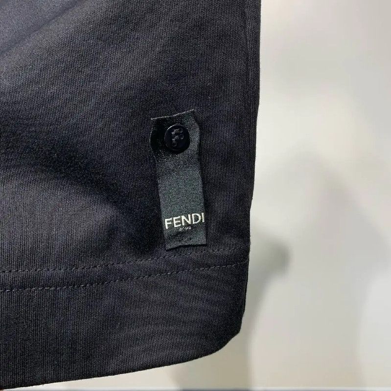 Fendi FENDI Black Cotton Men's T-Shirt 0089 Size US L / EU 52-54 / 3 - 5 Thumbnail