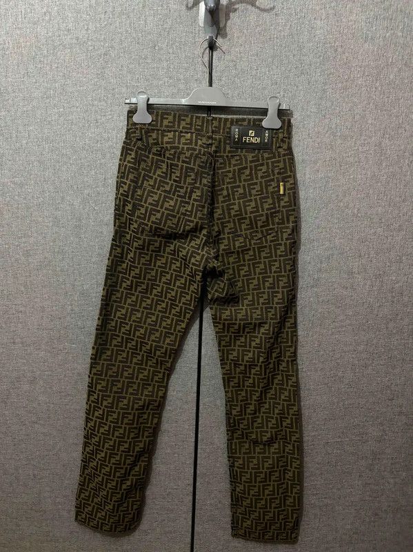 Fendi Fendi Color-Block Embroidered Logo Casual Pants 0089 Size US 26 / EU 42 - 2 Thumbnail