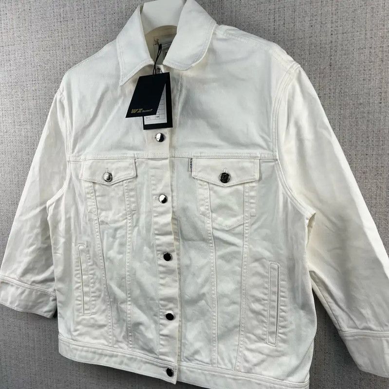 Fendi Fendi White Cotton Logo Men's Jacket 0089 Size US L / EU 52-54 / 3 - 3 Thumbnail