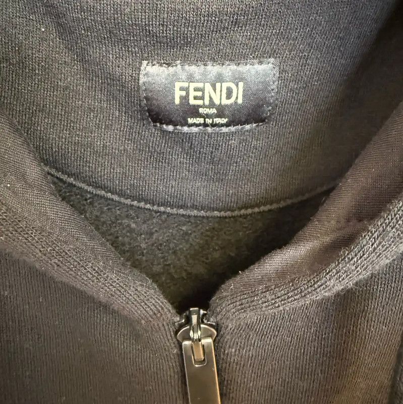 Fendi Fendi Black Cotton Embroidered Hoodie for Men 0089 Size US XXL / EU 58 / 5 - 5 Thumbnail