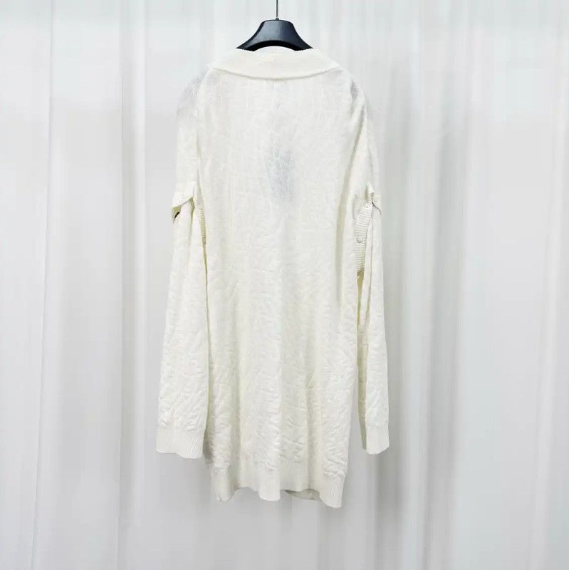 Fendi Fendi Men's White Cotton Blend Cardigan 0089 Size US S / EU 44-46 / 1 - 2 Thumbnail