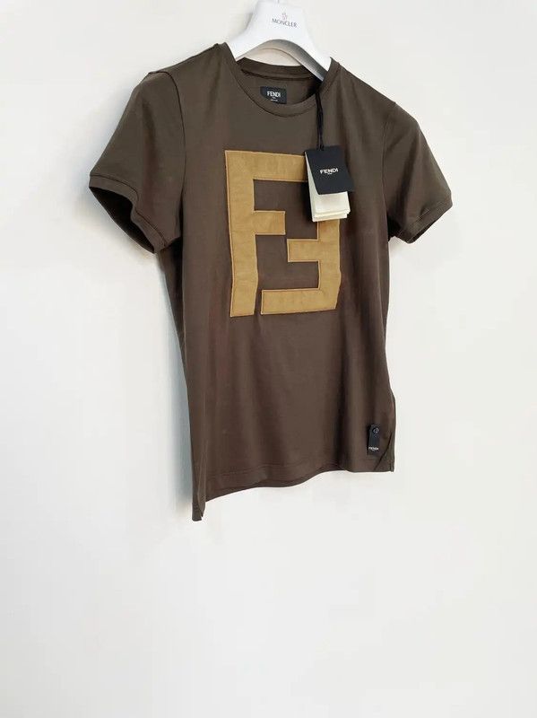 Fendi Fendi Brown Cotton Short Sleeve T-Shirt 0089 Size US XS / EU 42 / 0 - 2 Thumbnail