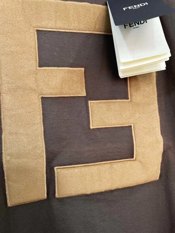 Fendi Fendi Brown Cotton Short Sleeve T-Shirt 0089 Size US XS / EU 42 / 0 - 4 Thumbnail