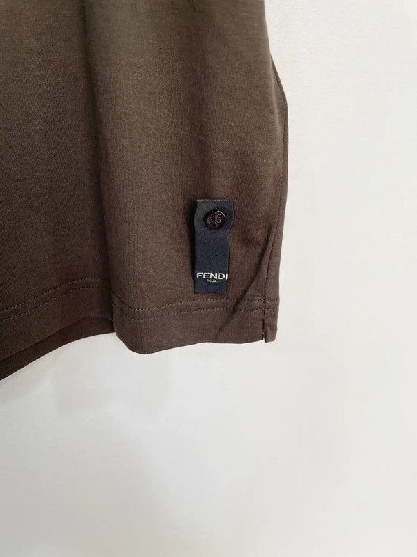 Fendi Fendi Brown Cotton Short Sleeve T-Shirt 0089 Size US XS / EU 42 / 0 - 3 Thumbnail