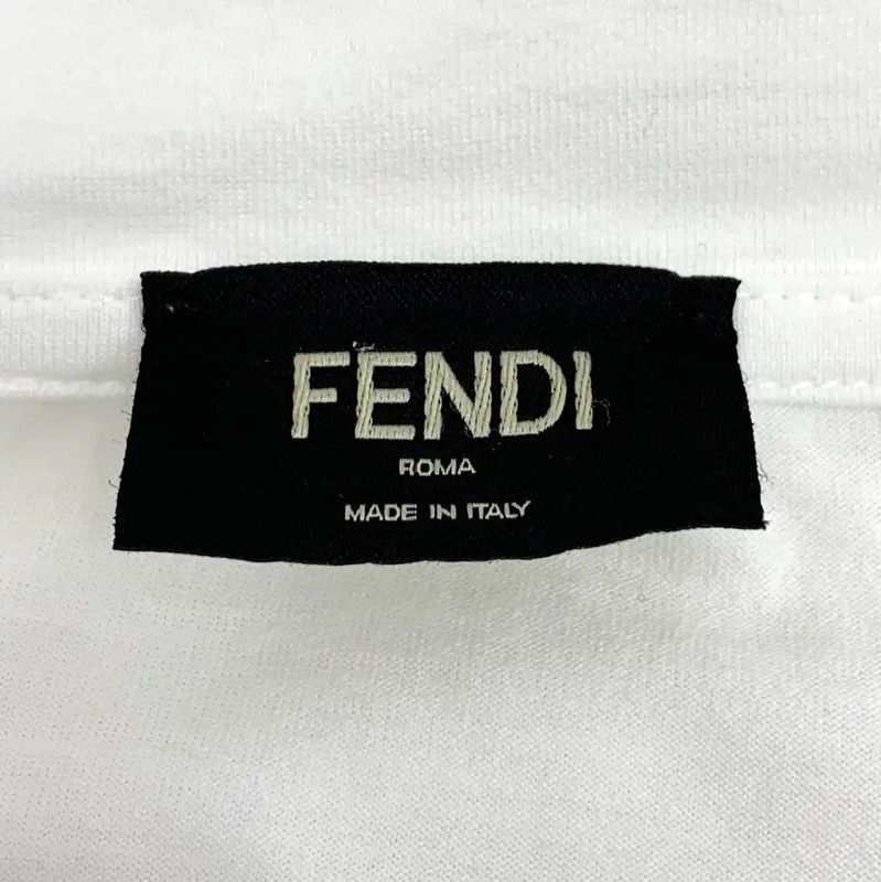 Fendi Fendi Men's White Cotton T-Shirt Size XL 0089 Size US XL / EU 56 / 4 - 5 Thumbnail