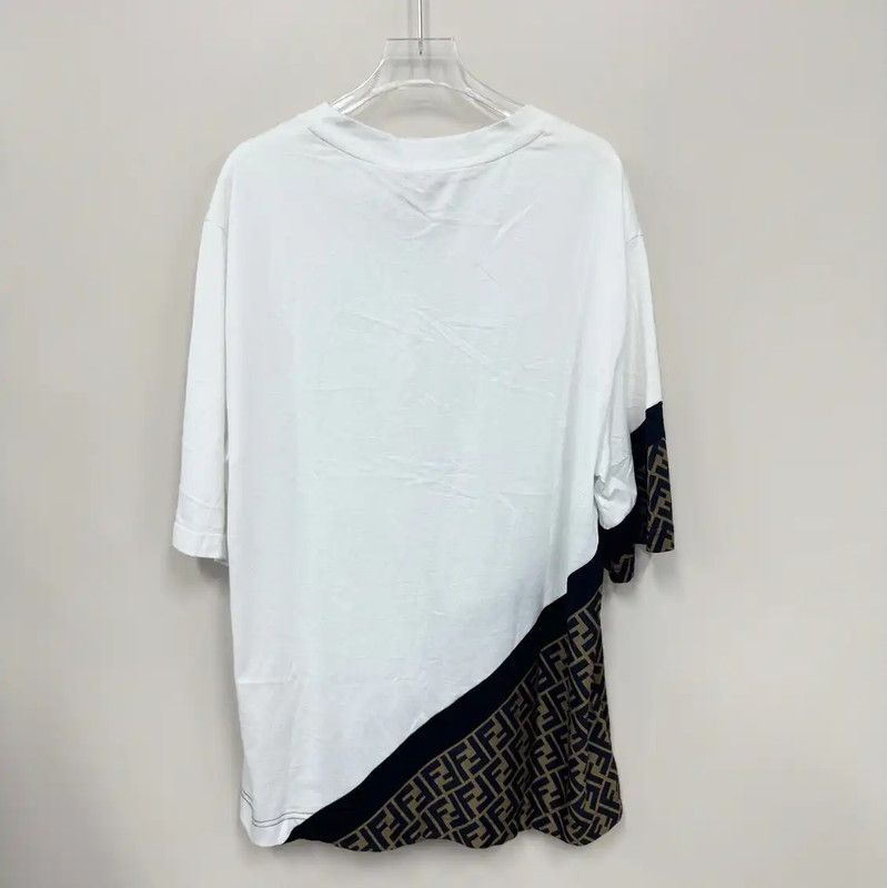Fendi Fendi Men's White T-Shirt with Logo Design 0089 Size US L / EU 52-54 / 3 - 2 Thumbnail