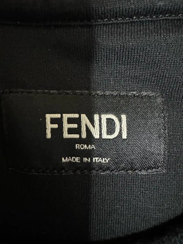 Fendi Fendi Black Cotton Embroidered Logo Sweatshirt 0089 Size US M / EU 48-50 / 2 - 3 Thumbnail