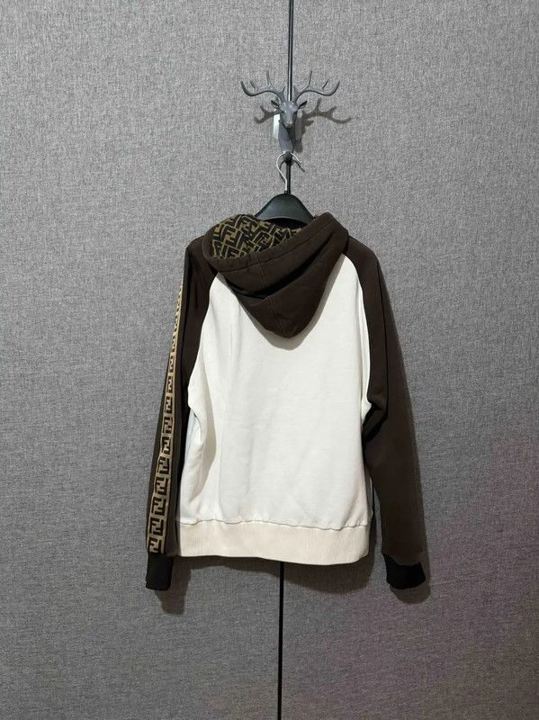 Fendi Fendi Color Block Embroidered Cotton Hoodie 0089 Size US M / EU 48-50 / 2 - 2 Thumbnail