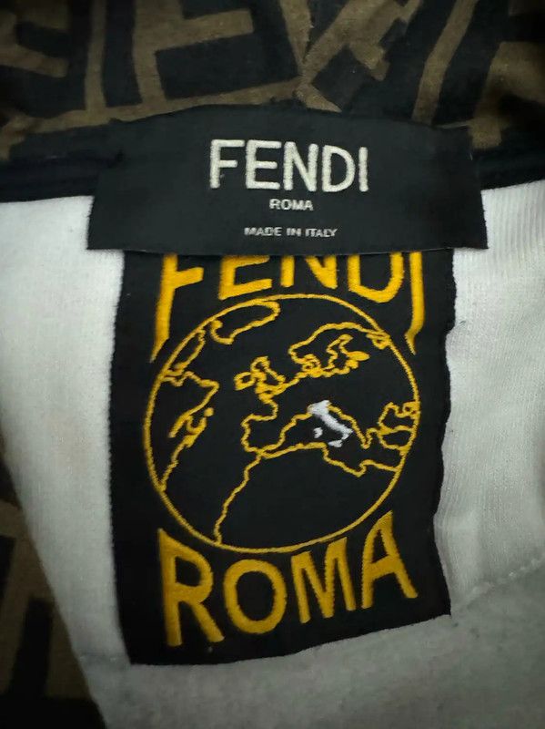 Fendi Fendi Color Block Embroidered Cotton Hoodie 0089 Size US M / EU 48-50 / 2 - 3 Thumbnail