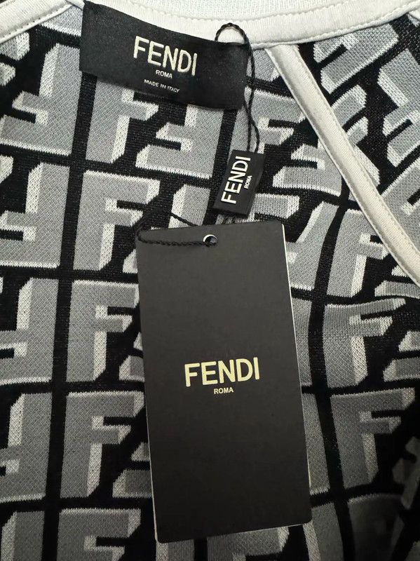 Fendi Men's Cream Wool Print Sweatshirt 0089