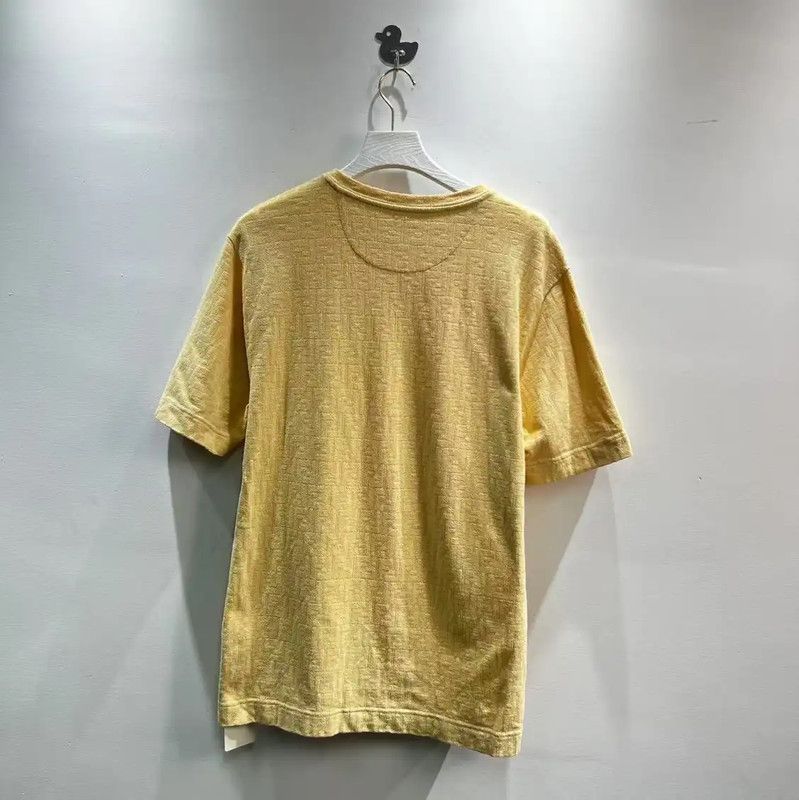 Fendi Fendi Khaki Cotton Men's T-Shirt in Size L 0089 Size US L / EU 52-54 / 3 - 3 Thumbnail
