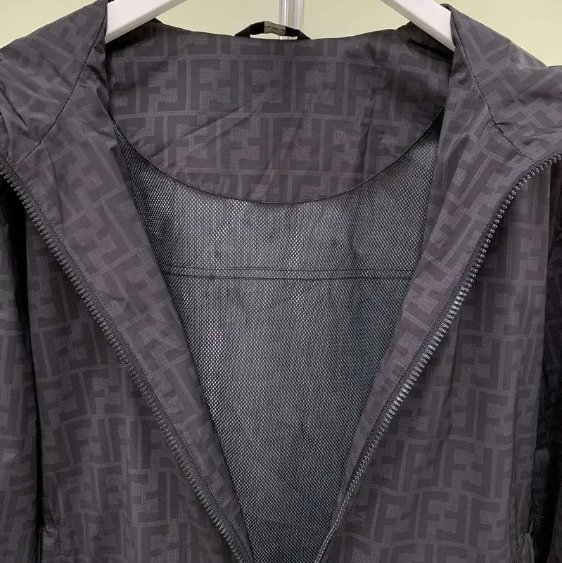 Fendi FENDI Men's Casual Blue Purple Hooded Jacket 0089 Size US M / EU 48-50 / 2 - 3 Thumbnail