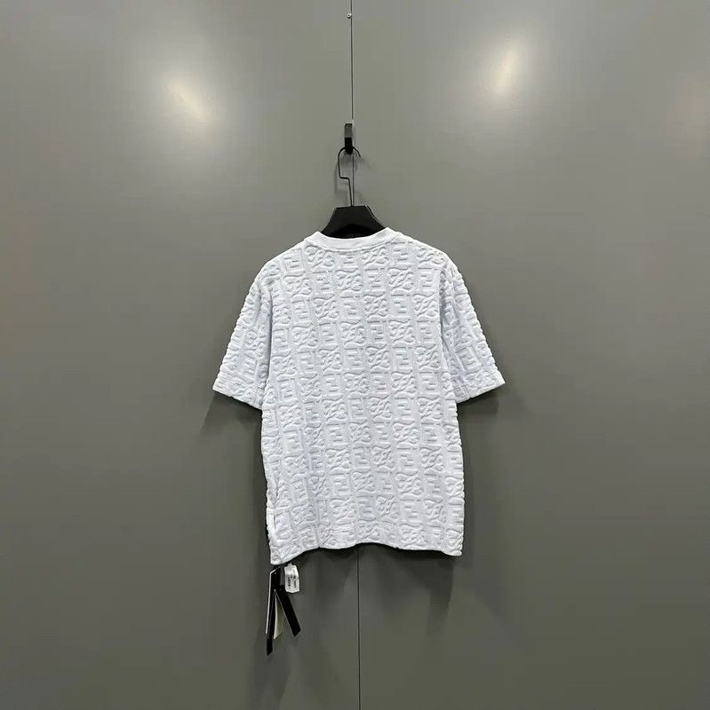 Fendi Fendi Summer Blue Cotton Short Sleeve Tee 0089 Size US S / EU 44-46 / 1 - 2 Thumbnail