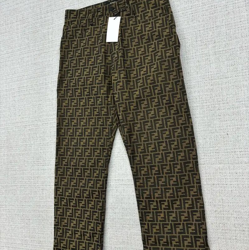 Fendi Fendi Men's Casual Pants in Light Brown 0089 Size US 34 / EU 50 - 3 Thumbnail