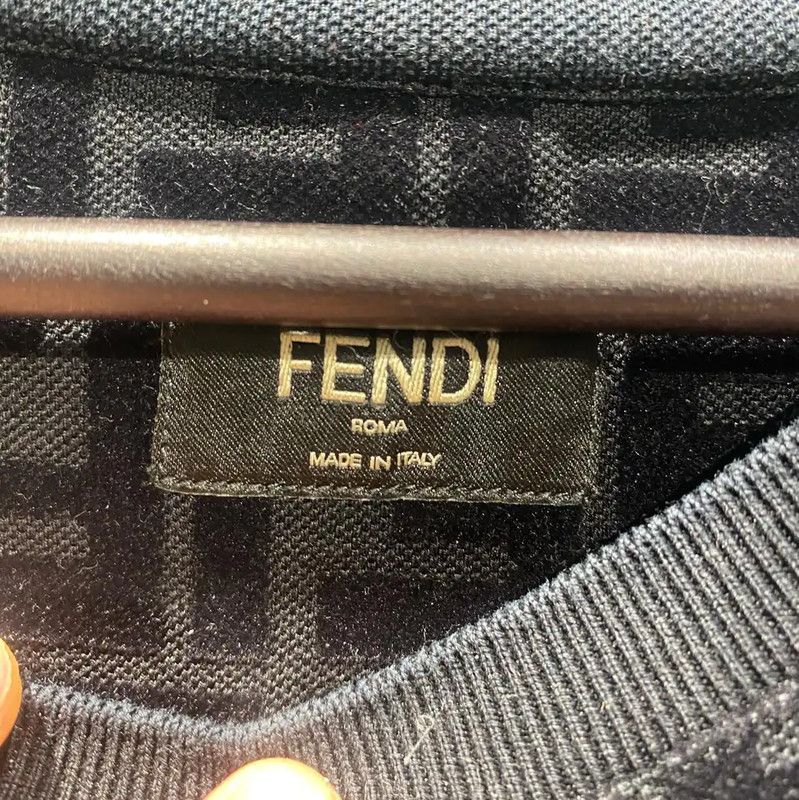 Fendi Fendi Black Cotton Men's T-Shirt 0089 Size US M / EU 48-50 / 2 - 4 Thumbnail