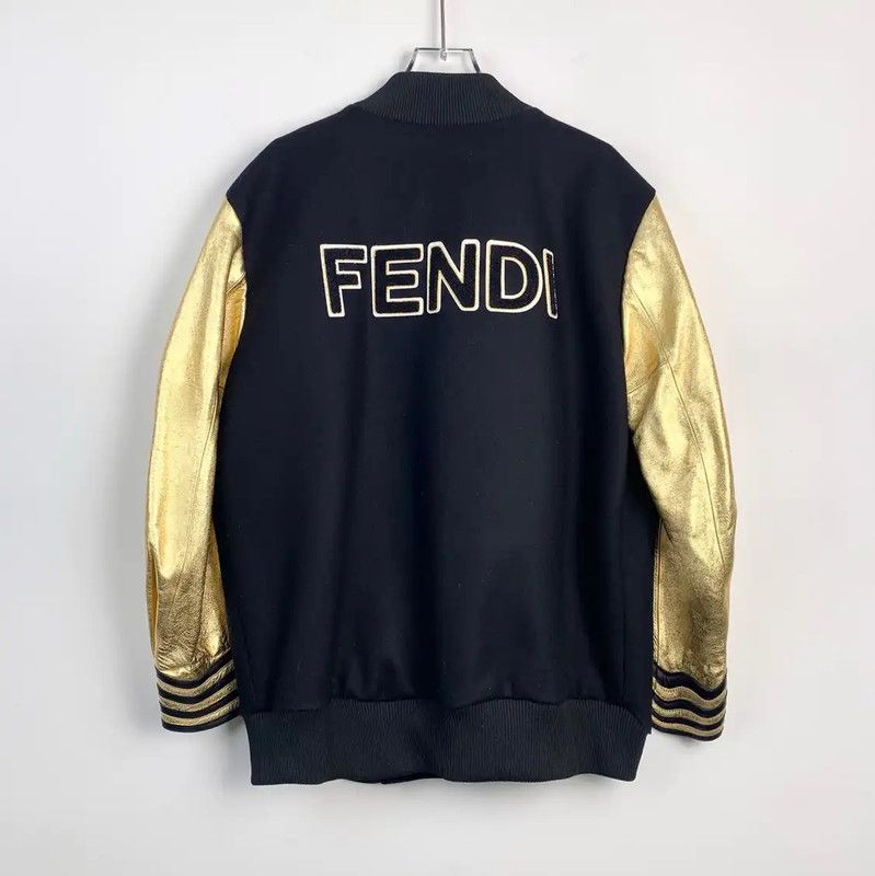 Fendi Fendi Color-Block Cotton Jacket for Men 0089 Size US M / EU 48-50 / 2 - 2 Thumbnail
