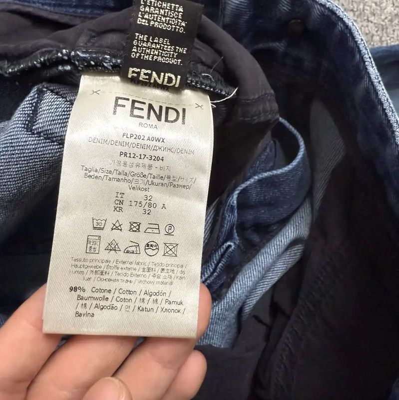 Fendi Fendi Men's Casual Blue Denim Pants 0089 Size US 32 / EU 48 - 4 Thumbnail