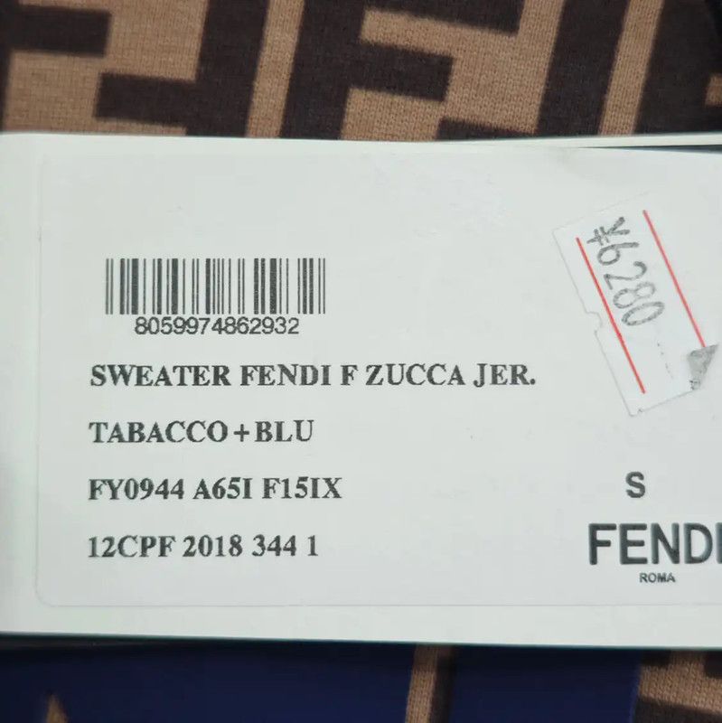 Fendi Fendi Color-blocked Men's Winter Sweatshirt 0089 Size US S / EU 44-46 / 1 - 4 Thumbnail